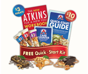 Claim a Free Atkins Quick Start Kit with 3 Free Atkins Bars
