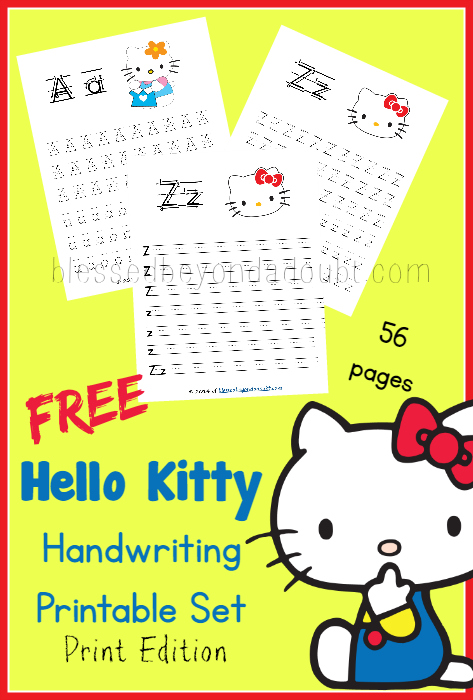 Hello Kitty Handwriting Printable Set