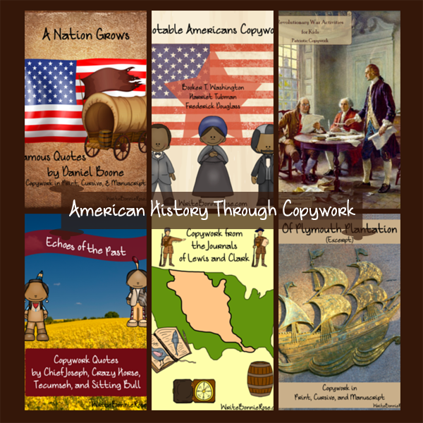 American History Through Copywork SALE