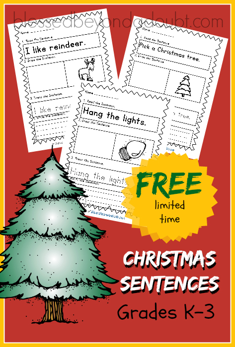  Christmas Sentence Prinables