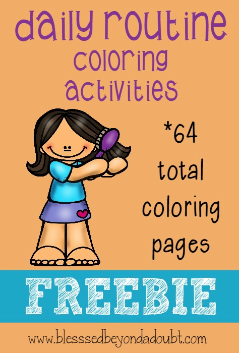 Use these fun Daily Routine coloring pages to help teach your kids what they need to do. Download them {free} now!!