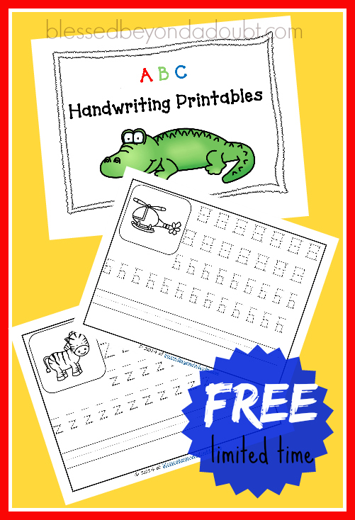 free printable handwriting worksheets