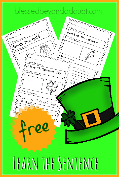 St. Patrick's Day learn the sentence