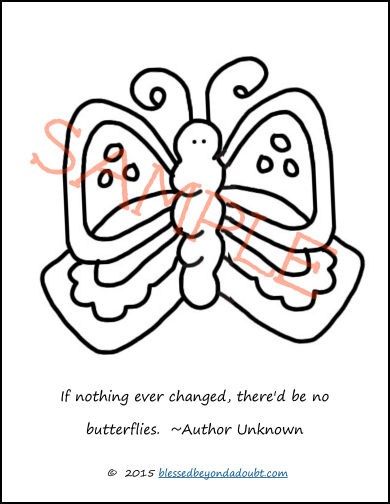 butterfly coloring sheets