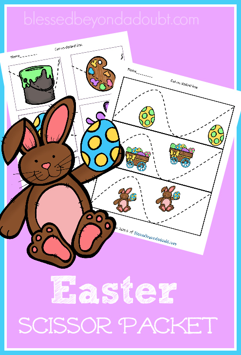 FREE Easter Scissor Packet! These printables come in 3 different levels!