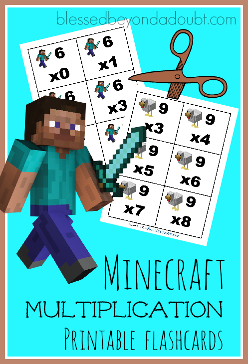 Minecraft multiplication flashcards| FREE Printables!