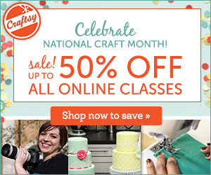 Craftsy is having a HUGE 50% sale for National Crafts Month!