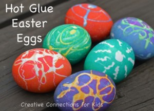 hot glue eggs