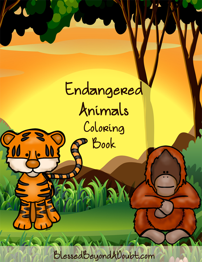 Endangered Animals Coloring Book
