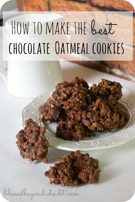 These chocolate oatmeal cookies are AWESOME! Oh my! You can have just one.