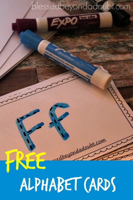 Free alphabet tracing cards. They are perfect for on the go.