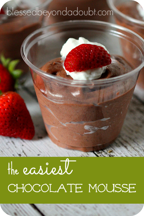 My favorite chocolate mousse recipe. It's so easy too!