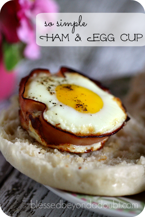 So EASY ham and egg cups. They are perfect for a brunch or we love them for dinner.