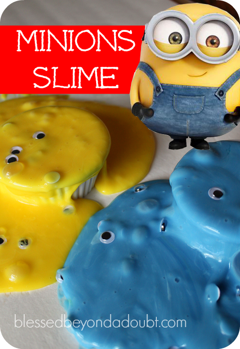 Make this FUN Minions Slime today! My kids had a blast with it!
