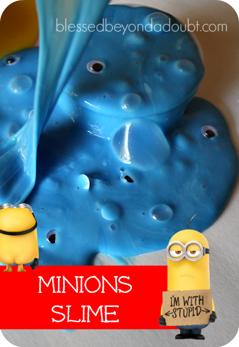Make this FUN Minions Slime today! My kids had a blast with it!