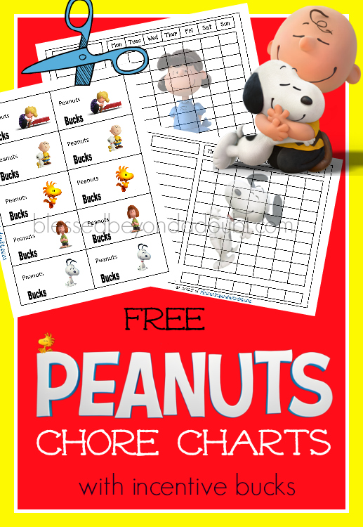Super cute and FREE chore charts with incentive bucks for cheerful attitudes.