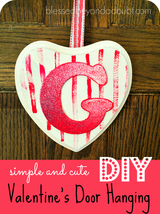 Make this adorable DIY Valentine's Door Hanging this year. They make the perfect gift for teachers and coaches. Don't forget to make one for yourself, too.