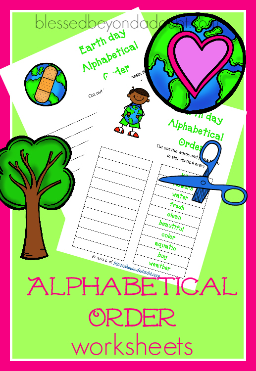 Teach ABC order with this Earth Day ABC order worksheets. A FUN homeschool resource.