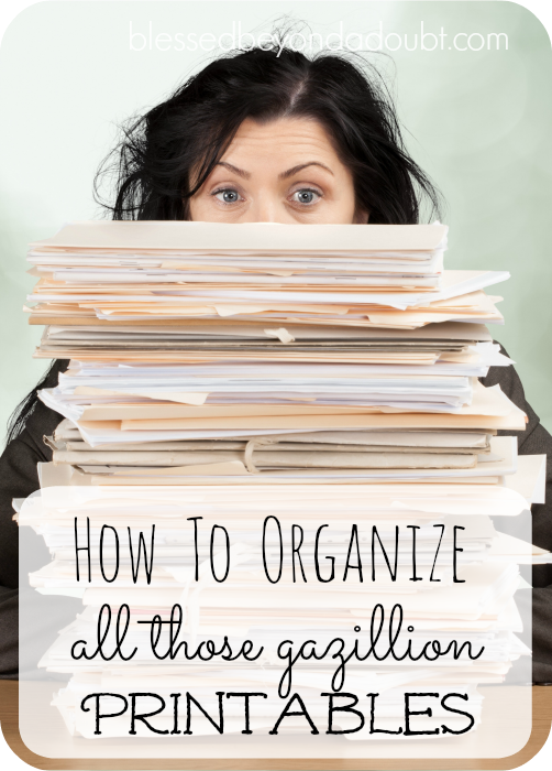 Check out how to organize all those printables neatly.