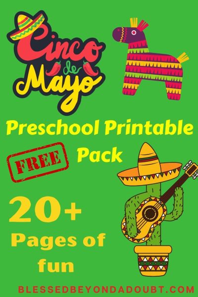 This Cinco de Mayo printable pack is a great learning activity for the kids. With over 20 pages of learning, you don't want to miss this.