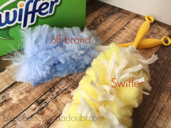 The truth about off brand products from a frugal mama! I took the Swiffer test. #swifferfanatic #ad