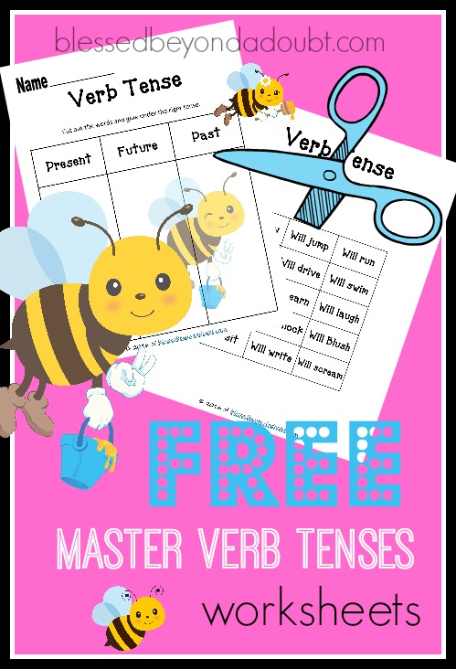 Learn and master verb tenses with these FREE cut and paste hands-on worksheets.