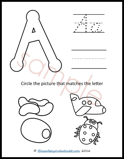FREE abc workbook printables. These are perfect for PreK and K. Also, a great review for summer months.