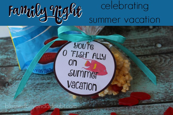 Check out this super FUN idea for a family night celebrating the summer vacation.