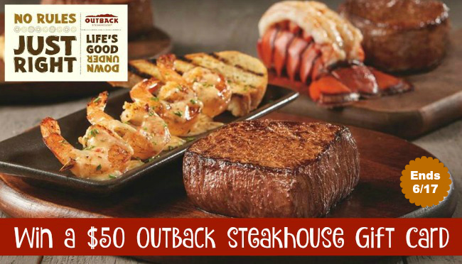 Win a $50 Outback Steakhouse Gift Card today!