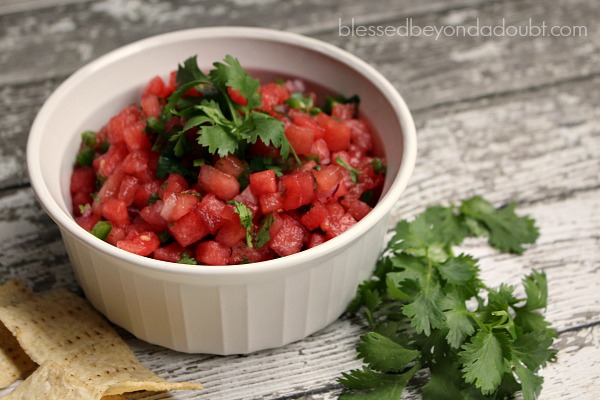 How to make the very watermelon salsa recipe. It's so tangy with a bit of a zip.