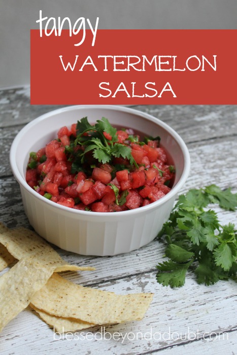 How to make the very watermelon salsa recipe. It's so tangy with a bit of a zip.