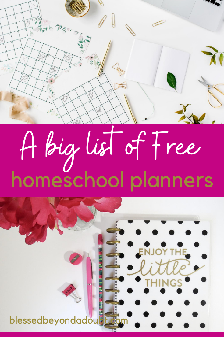 Here's the biggest list of free homeschool planners on the Internet. Which one will you chose?#freehomeschoolplanners #freehomeschoolprintablesplanners #homeschoolprintablesplanner #homeschoolprintablesplannerfree