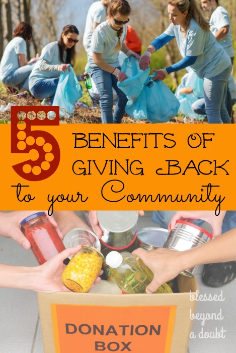 There are so many benefits in giving back to your community. Here are 5 benefits that just might surprise you. Do you agree?