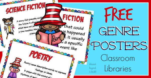 Teach your students about the variety of different reading genres. Teaching the different reading genres allows your students to find their individual reading interests. Be sure to print these free reading genres for your classroom library or home.