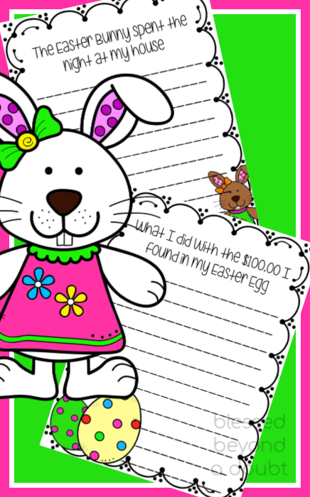 Grab these cute Easter writing prompts. Be sure to check out the fun craft that goes along with these free writing prompts.