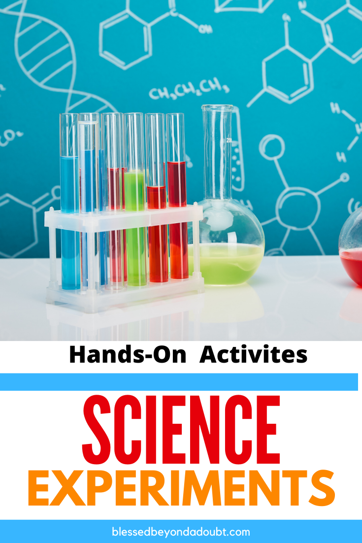 Teach your kids about science with these simple science activities with items that you have at home. Which science activity will you try first? #scienceexperimentskids #science #distantlearning #scienceactivitiesforkids #scienceactivitiespreschool #distantlearningideas #homeschool