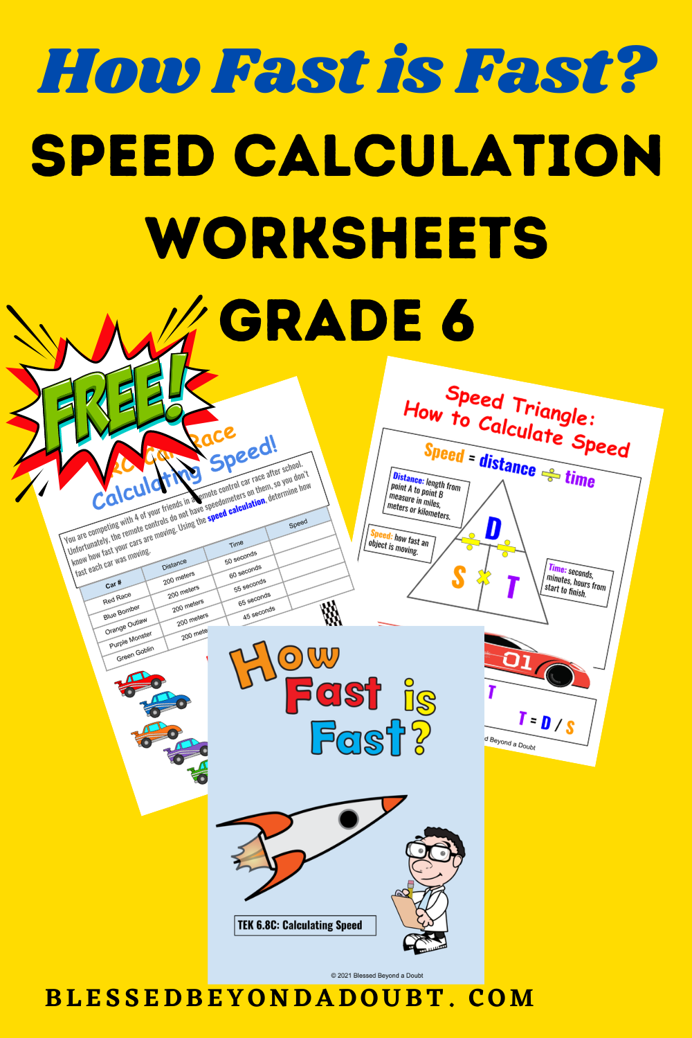 Speed, Velocity, and Acceleration - Worksheet, Printable and Distance  Learning