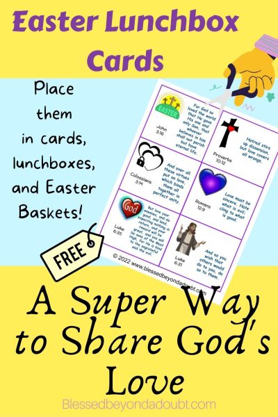 Small notes are great for reminding yourself, your children, and others about the important things in life: your family, your faith, and God's love. Print and cut out these Easter theme lunchbox cards to share with your children and others this Easter season.