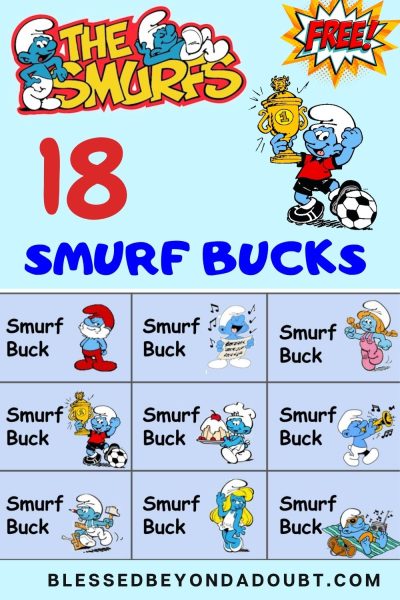 Are you looking for a fun and effective way to encourage your kids to finish their chores with a good attitude? Try these cute Smurf chore charts with Smurf Bucks.