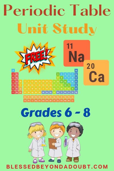 Learning about the periodic table of elements and the basics of chemistry is important for our little scientists. This Unit Study takes you step-by-step from atoms to the periodic table.