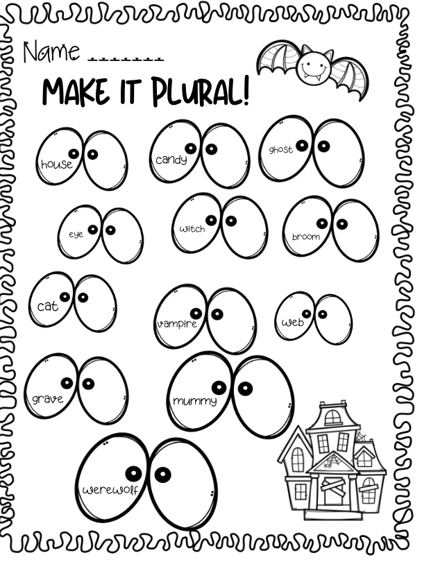 FREE Plural Noun Worksheets for a limited time. These are super fun for centers or individual work. Grab your free Halloween printables today!#pluralnounsworksheets, #singularandpluralnounsworksheet, #halloweenworksheetsfree #halloweenworksheetsfreeprintables
